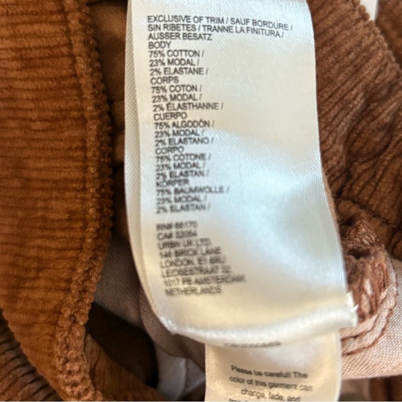 NWT Anthropologie Pilcro The Scotty Cuffed Corduroy Pants Brown Women’s Size 29 - Picture 8 of 8